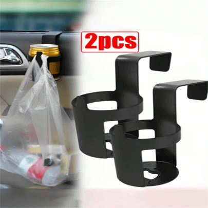 2 piezas Portavasos para asiento trasero de coche, estante organizador colgante de bebidas para interior de coche/camión, almacenamiento de botellas de agua (Por favor, revise cuidadosamente las dimensiones del producto antes de hacer el pedido para evitar una experiencia de compra desagradable debido a un desajuste de tamaño)