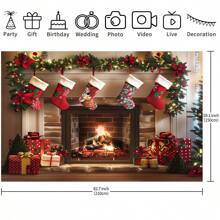 1PC Lò sưởi ấm áp Giáng sinh Vòng hoa Giáng sinh Chủ đề Trang trí tiệc Nền 210 * 150/150 * 100/100 * 75CM Treo Vớ Giáng sinh Đèn cây thông Noel Quà tặng Giáng sinh Vải nền Thích hợp cho chủ đề Giáng sinh vui vẻ Trang trí tiệc Banner Ảnh Studio Vải nền trang trí ảnh Trong nhà Ngoài trời Studio Địa điểm Địa điểm Trang trí Địa điểm Vật tư trang trí tiệc, Giáng sinh - Nhiều màu - Xem 15