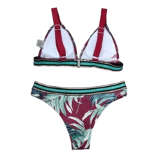 Printed Bikini With Removable Pads, Comfortable And Elastic, Well Sewn - Màu Tím - Xem 2