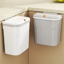 Cubo de basura de cocina montado en la pared con tapa, basurero de baño, cesta de papel para la sala de estar, papelera para puerta de armario, almacenamiento de basura, camping, fiesta, decoración de habitación, sala de estar, baño, suministros de cocina, decoración del hogar, regalos de Navidad, regalos para el hogar, decoración de habitación