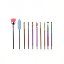 1 Set de cabezales de desbaste y pulido de uñas, herramienta de pulido exfoliante, set de brocas para taladro de uñas, herramienta de lijado de uñas, accesorios de manicura - Multicolor - Ver 4
