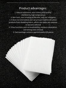 1 miếng 630 miếng tẩy sơn móng tay cứng 4 trong 1, không rụng, khăn lau vệ sinh móng, dụng cụ chăm sóc móng tay có hộp đựng - Nhiều màu - Xem 4