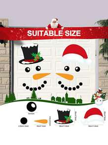 22pcs/1 Set Christmas Snowman Snowflake Magnetic Decor Set, Refrigerator Decal Stickers Decorations For Garage Door Banner Xmas Holiday Party Home Decorations Supplies