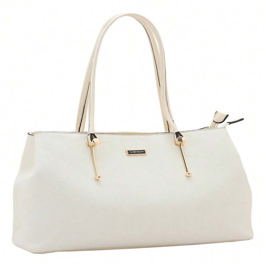 Chenson Women's Medium Shoulder Bag With Double Compartment - 白色 - 查看 1