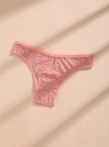 5条装性感女士蕾丝V腰无缝比基尼三角裤，舒适透气运动内裤 - 彩色 - 查看 7