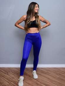 Women's 3D Leggings Fitness Gym Various Colors - Xanh đậm - Xem 2