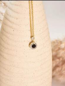 1PC Ảnh Chiếu Với Kim Cương, Dây Chuyền Hình Ảnh Tinh Tế, Trang Sức Ảnh Tưởng Niệm Cho Mẹ, Quà Tặng Phù Dâu, Quà Tặng Sinh Nhật, Quà Kỷ Niệm - Vàng - Xem 7