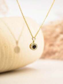 1PC Ảnh Chiếu Với Kim Cương, Dây Chuyền Hình Ảnh Tinh Tế, Trang Sức Ảnh Tưởng Niệm Cho Mẹ, Quà Tặng Phù Dâu, Quà Tặng Sinh Nhật, Quà Kỷ Niệm - Vàng - Xem 6