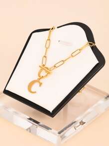 1 chiếc vòng cổ mặt chữ bằng thép không gỉ thời trang và độc đáo, món quà hoàn hảo cho bạn bè - chữ OT vàng - Xem 24