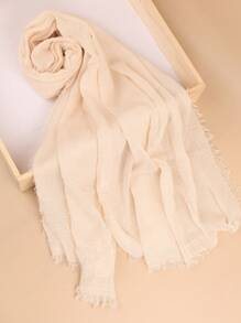 1 Chiếc Khăn Trùm Đầu Bằng Vải Crepe Màu Trơn Phong Cách Bohemian Cổ Điển, Khăn Trùm Đầu Hijab Đơn Giản Cỡ Lớn, Khăn Trùm Đầu Hàng Ngày Cho Phụ Nữ, Băng Đô Cho Mọi Mùa - Nhiều màu - Xem 25