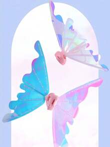 Glowing Led Butterfly Fairy Wing Party With Music Gift - 淺粉色 - 查看 10