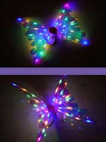 Glowing Led Butterfly Fairy Wing Party With Music Gift - 淺粉色 - 查看 5