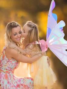 Glowing Led Butterfly Fairy Wing Party With Music Gift - 淺粉色 - 查看 6