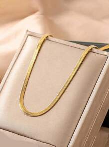 2入組/套簡約經典316不鏽鋼刀片吊墜項鍊及手鍊珠寶套裝，適用於女性DIY珠寶製作，適合日常穿著 - 項鍊+手鍊 - 查看 11