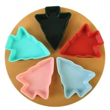 Charola en forma de árbol de Navidad para aperitivos festivos - Opción perfecta para restaurantes/hoteles. Platos y conjunto para dip en forma de árbol de Navidad, Plato para aperitivos navideños con charola, Plato para aperitivos, postre, ensalada de frutas desmontable, Charola para cubiertos - Opción perfecta para restaurantes - Multicolor - Ver 5