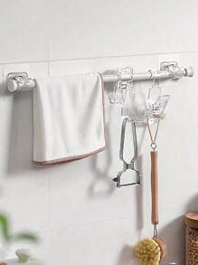 20/16/8/4/2件自粘式窗帘杆支架，可调节窗帘杆挂钩，可扩展杆粘钩，适用于家庭、客厅、卧室、厨房、浴室、酒店窗帘挂钩