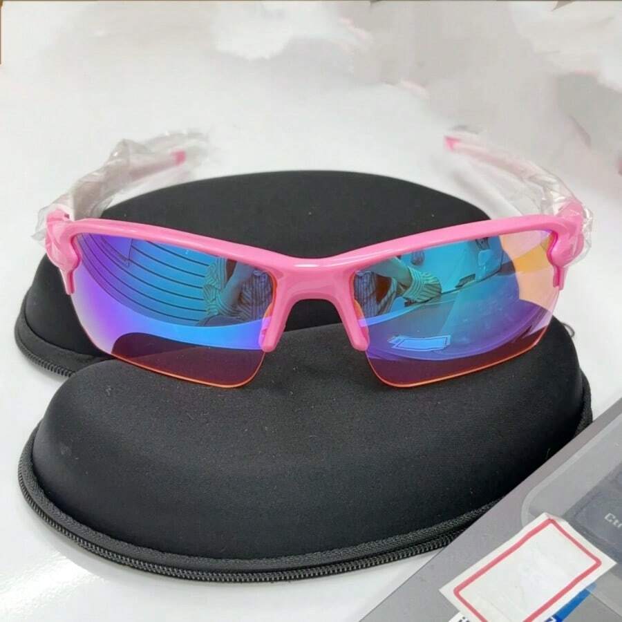 Unisex Sports Anti-UV Polarized Sunglasses - Pink - View 1