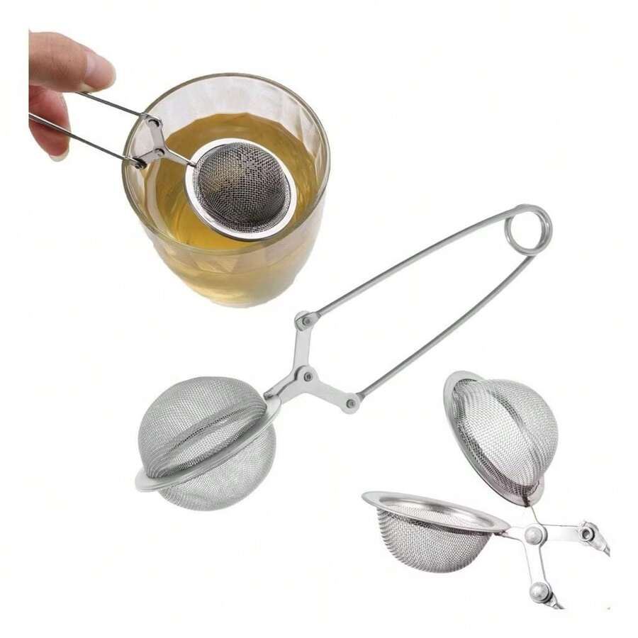 套件 1/3/6 件茶叶浸泡器草药过滤器筛子扩散器多功能面粉咖啡糖不锈钢优质-Ke Home - 銀色 - 查看 1