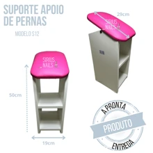 Manicure Pedicure Podiatry Foot Support In MDF Model S12 - 中紫紅色 - 查看 2