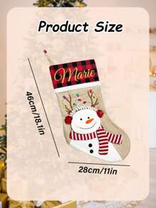 1pc Personalized Christmas Stockings With Names, Custom Name Christmas Stocking, Christmas Gifts Fireplace Christmas Decorations, Candy Christmas Stockings, Christmas Stockings Personalized, Custom Name 20 Inches Family Xmas Stockings - Multicolor - View 2