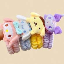 Sanrio 1 szt., pasek do mycia twarzy w stylu lalki z kreskówek, maska szamponowa, gumka do włosów z wodą anty-wilgociową, słodka i urocza opaska na głowę, akcesoria do włosów, Boże Narodzenie, przyjęcie urodzinowe, opaska na przyjęcie świąteczne, opaska na głowę, opaska na głowę, opaska na głowę, prezenty na imprezę