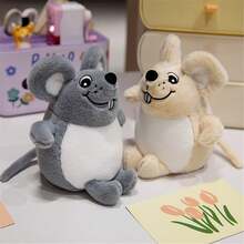 16/37厘米仿真老鼠超柔软毛绒玩具，毛绒老鼠玩偶，填充老鼠毛绒动物玩具，送给朋友的吉祥物，最佳礼物，家居装饰 - 彩色 - 查看 9