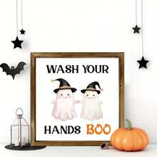 1 Piece 3D Double Wooden Coffee Sign, Fun Halloween Theme "Fresh Boo Coffee", With Ghost Accent, Classic Home Decoration Style, Holiday Kitchen Logo With Bracket Best Gifts Birthday Halloween Decor Fall Decor Room Decor Autumn Decor - Multicolor - View 11