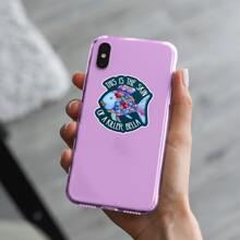 1张3英寸可移除户外防水乙烯基创意礼品贴纸，图案包括“这是杀手的皮肤”、“贝拉贴纸”和“有趣的鱼贴纸”。 - 彩色 - 查看 6