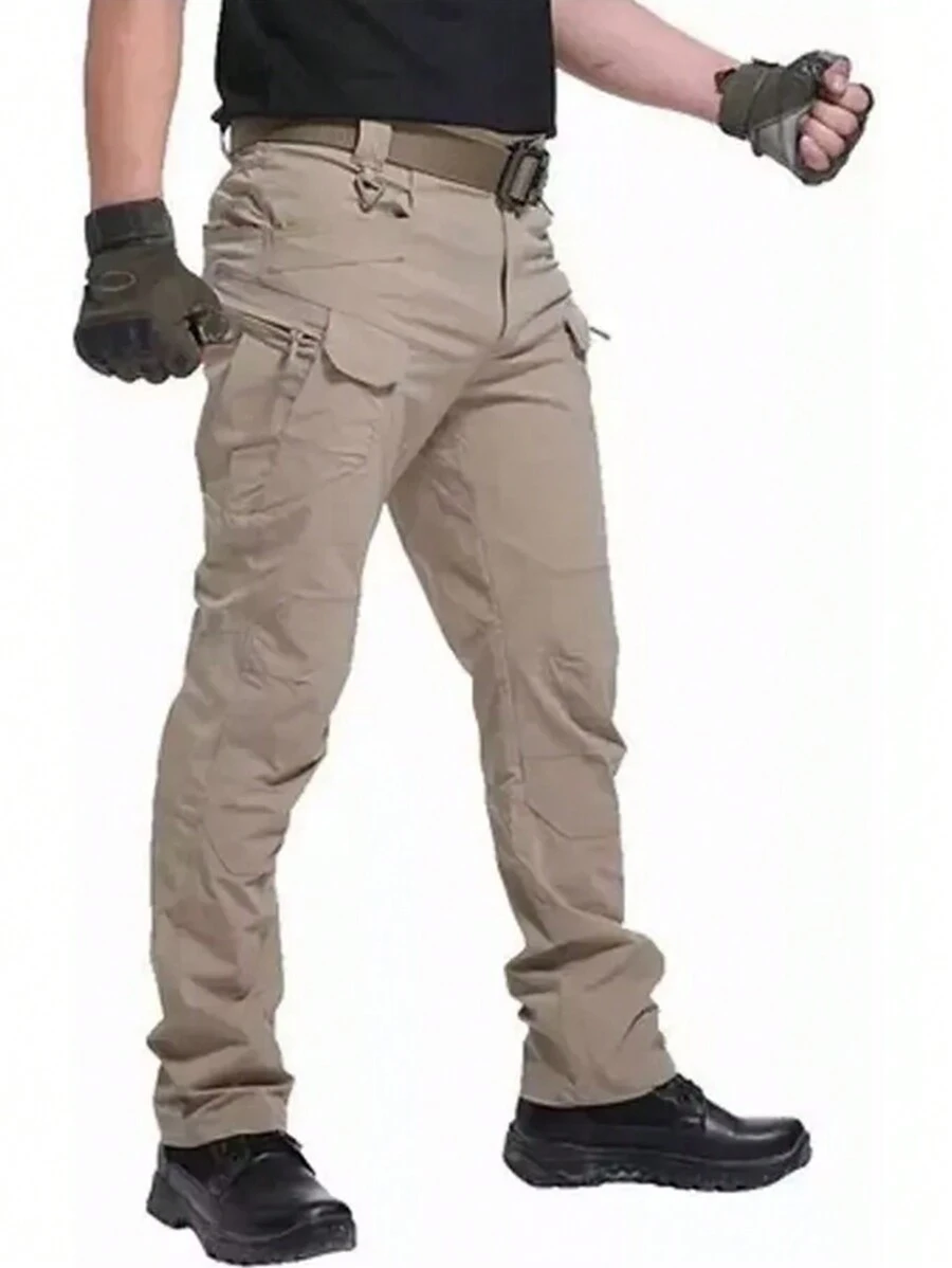 Waterproof And Wear-Resistant Tactical Pants, All-Day Protection Essential For Outdoor Adventures - Khaki - View 1