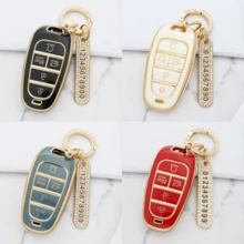 5 键 TPU 汽车遥控钥匙套带钥匙扣 - 保护套支架适用于 Tucson L 适用于 Sonata、适用于 Santa Fe、适用于 NEXO、适用于 NX4、适用于 Atos、适用于 Solaris - 适用于智能外壳遥控器保护器配件防尘防摔高端时尚钥匙包 - 電話號碼牌鑰匙扣 - 查看 12