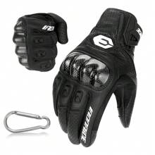 1 Pair Motorcycle Gloves With Hook Riding Protection Leather Gloves Cycling Motorbike  Motocross Bicycle Gloves Touch Screen Cycling Accessiories Riding Essentials For Women Men Rider Gift - Multicolor - View 10