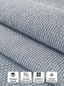 1 件雪尼尔提花布艺沙发套，四季使用，韩式现代简约防刮防滑沙发垫，防宠物客厅沙发保护套，适用于 L 型沙发和 1/2/3/4 座沙发（单独出售） - 淺灰色 - 查看 8