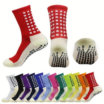 运动户外 5 双随机男士中筒运动袜，1 双指定颜色中长款运动袜，防滑减震舒适透气运动袜，适合男士户外篮球训练、跑步户外活动