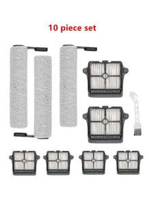 3 个滚刷和 6 个过滤器和 1 个清洁刷、替换刷辊和 HEPA 真空过滤器适用于 Tineco Floor ONE S6/S7 Pro/S7 组合无绳干湿吸尘器、Tineco 清洁液替换部件（不适用于 S7 Steam） - 3個滾刷&6個濾網&1把清潔刷 - 查看 10