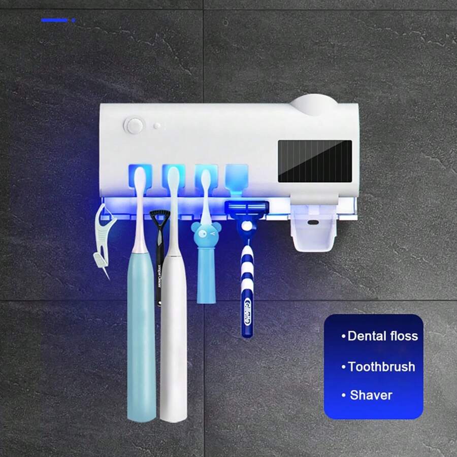 Tres en cepillo de dientes ultravioleta cepillo de dientes exprimidor automático de pasta de dientes distribuidor página de inicio