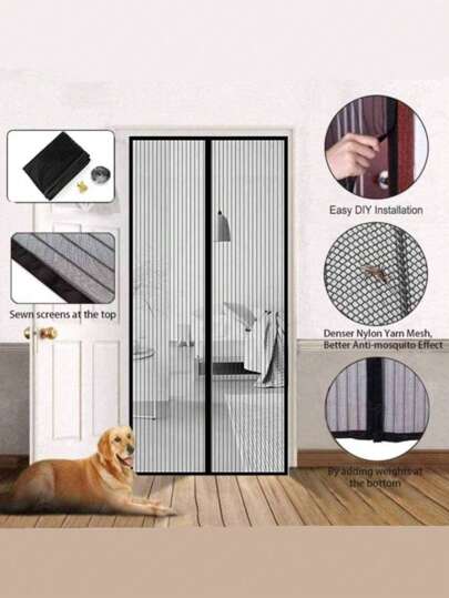 Mosquitero Magnetico,Cortina de Puerta anti-Mosquitos, Mosquitera Magné tica para Puertas, con malla Super Fina Para dejar Pasar el aire Fresco, cierra AutomáTicamente, FáCil de Instalar