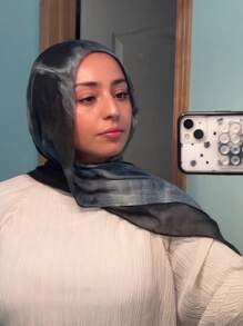 1件装女士波西米亚风水墨扎染印花围巾，休闲街头风头巾披肩，日常百搭，秋季款