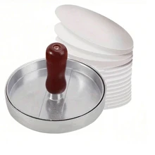 1PC Premium Non-Stick Burger Press And Patty Separation Papers - Effortless Patty Maker For Perfect Meat, Beef, Cheese, And Veggie Burgers - Ideal For Grill, Griddle, BBQ, And Barbecue Cooking Back To School