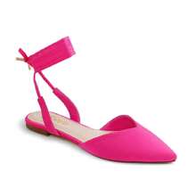 Lace Up Ballet Pointed Toe Sandals IVY-56 - 黑色 - 查看 9