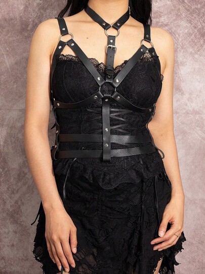 1pc Punk Sexy Women Suspender, Suitable For Holiday Party, Christmas, Valentine Date And Other Occasions