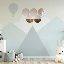 4 Packs Acrylic Round Mirrors Non Glass Round Mirror Plate Self Adhesive Mirror Stickers For Home Wall Decor Or Wedding Table Centerpiece, Stickers, Wall Decal, Vinyl Decal For Home Decorations, Spring Decoration Items Refresh Your Home, Festival Decoration Stickers Gifts Birthday Graduation