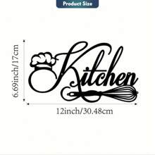 Placa de cozinha de metal rústica de fazenda de 1 peça - decoração de parede desgastada, fácil de pendurar, perfeita para casa, cozinha ou sala de jantar, decorações de Mardi Gras e Páscoa, decoração de casa, decoração de quarto, presentes de decoração de parede, aniversário, formatura, decoração de cozinha - Preto - Ver 4