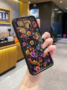 1 个花卉和草图案防震手机保护壳适用于 Iphone/Galaxy/Infinix/Redmi/OPPO/VIVO/MOTO/Honor/Oneplus/Itel/Tecno - 黑色 - 查看 5