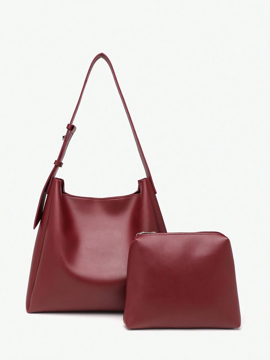 Túi đeo chéo vai cổ điển mới, rộng rãi - Đỏ - Xem 1