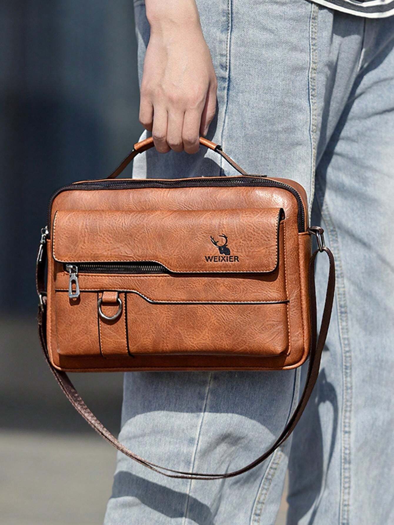 Men Messenger Cross Body Bags Handbag Business Briefcase Laptop Large