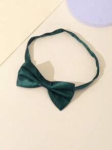 1pc Unisex Double-Layered Bowknot Fashionable & Simple Slip-On Bow Tie, Adjustable For Easy Wearing, Suitable For School And Daily Wear, Festive Dress Up, Performances, And Parties, Creating Lively Atmosphere, Holiday Gift - 1pcs Solid Color Bow Tie - View 24