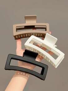 1 件装女士白色波浪发爪夹，超大发爪发夹，适合发髻，13 厘米，适合浓密的头发，优雅时尚