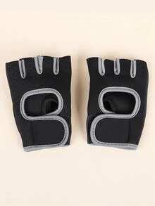 1双，男女通用半指防滑透气骑行手套，举重，健身，运动护掌手套