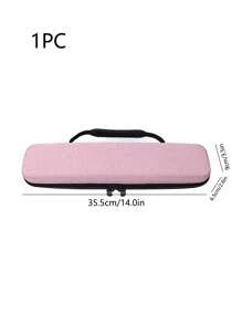 1pc Curling Iron Portable Storage Box Straight Hair Comb Portable Storage Bag, Hard Eva Curling Iron Storage Box Travel Storage Box Portable Bag Pressure-Resistant Shock-Proof Perm Clip Packaging Box Hairdresser Storage Bag, Waterproof Styling Curling Iron Accessories Protective Cover, Hair Straightener Storage Bag Curling Iron Packaging Box Perm Storage Bag Portable Hairdressing Tool Storage Bag Makeup Bag Makeup Bags Makeup Organizer Make Up Organizer Makeup Storage Back To School Supplies Make Up Bag - Pink - View 5