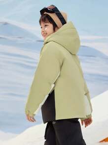 Balabala Áo khoác phao trẻ em bé trai mùa đông ấm áp - Màu Khaki - Xem 2